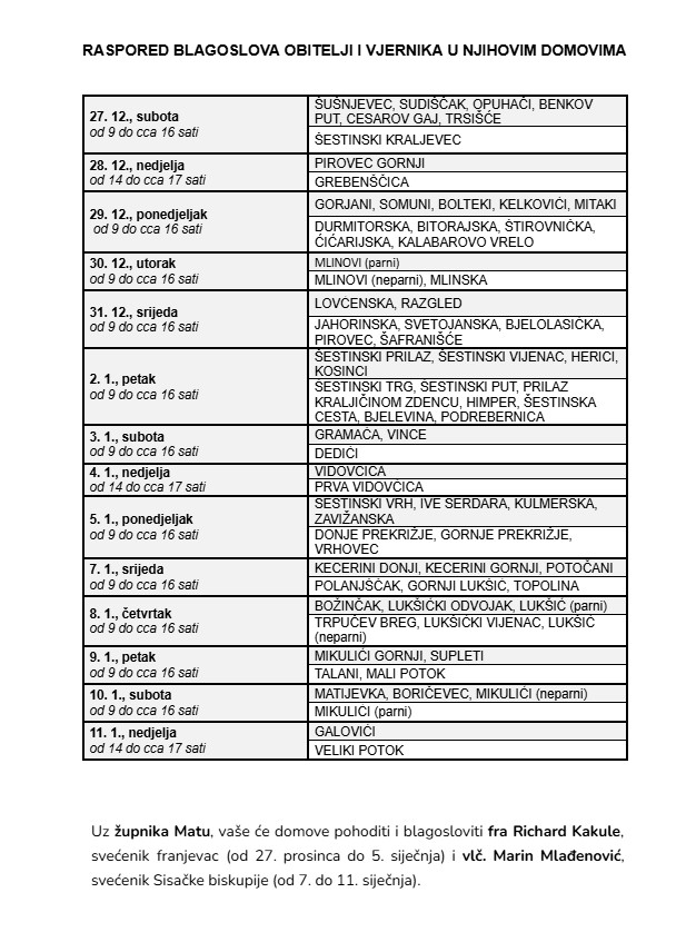 Blagoslov obitelji 2025./2026.